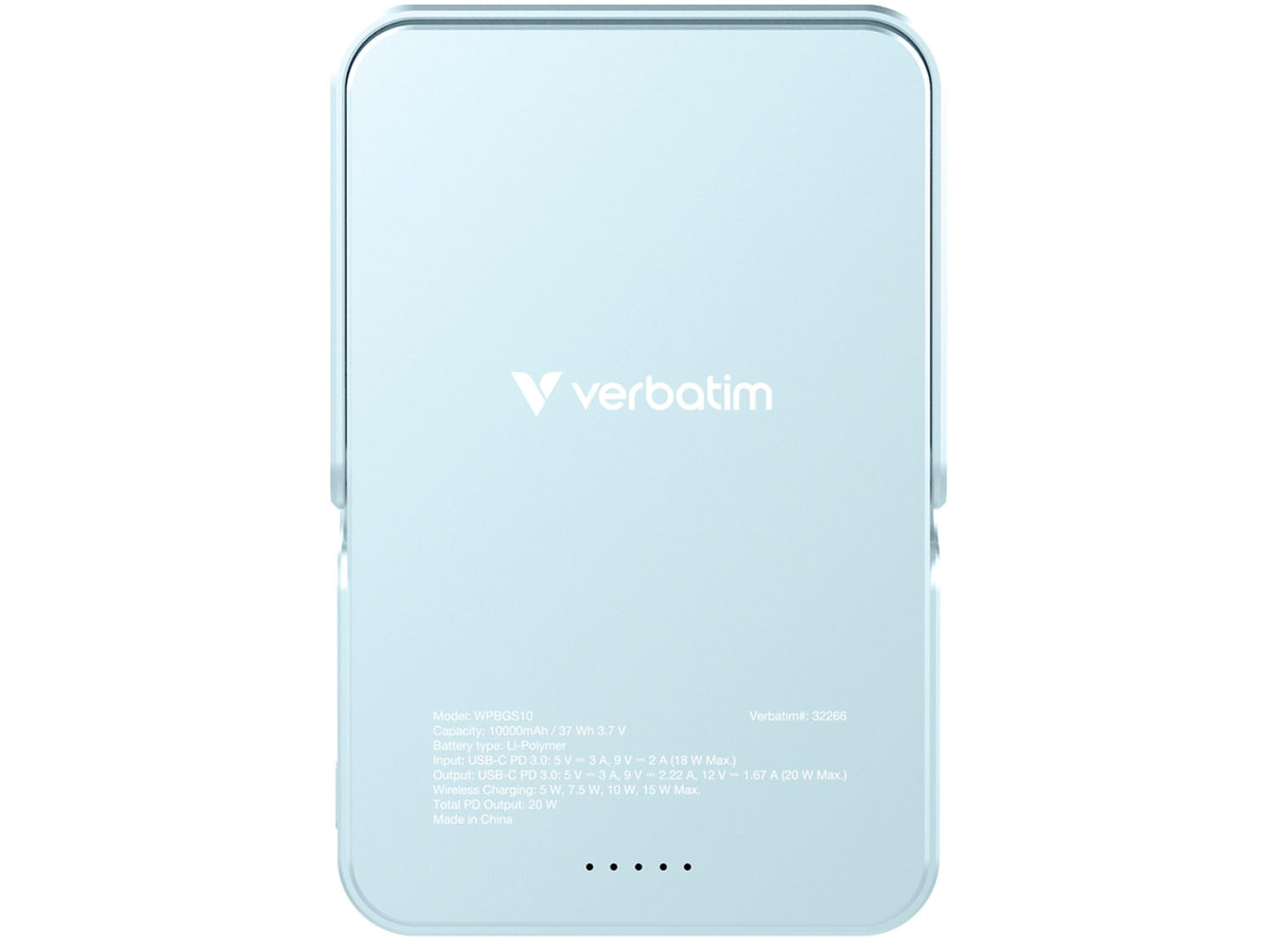 Verbatim Charge 'n' Go Power Bank with Stand 10000mAh, Blue
