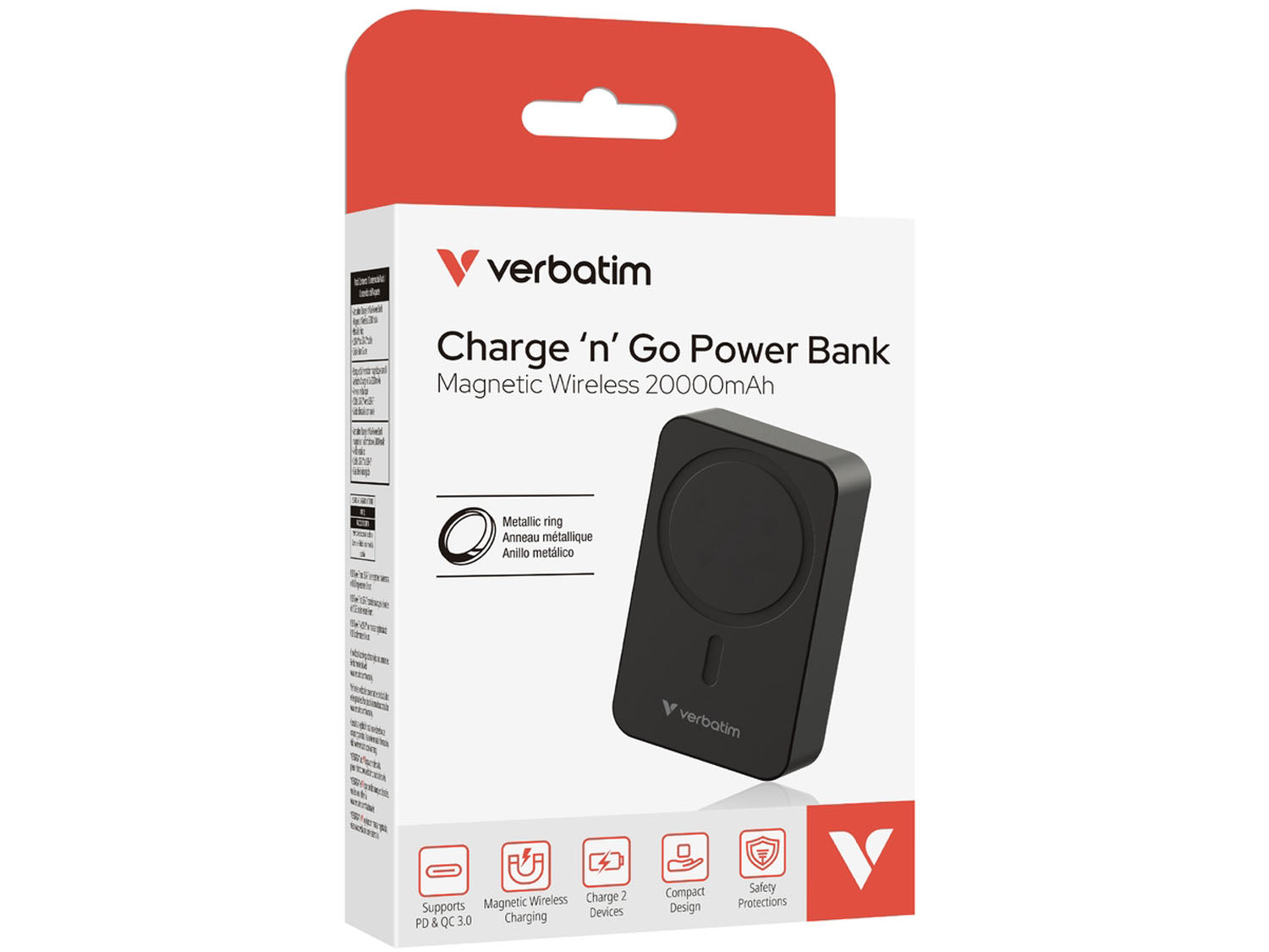 Verbatim Charge 'n' Go Essentials Power Bank 20000mAh, Black