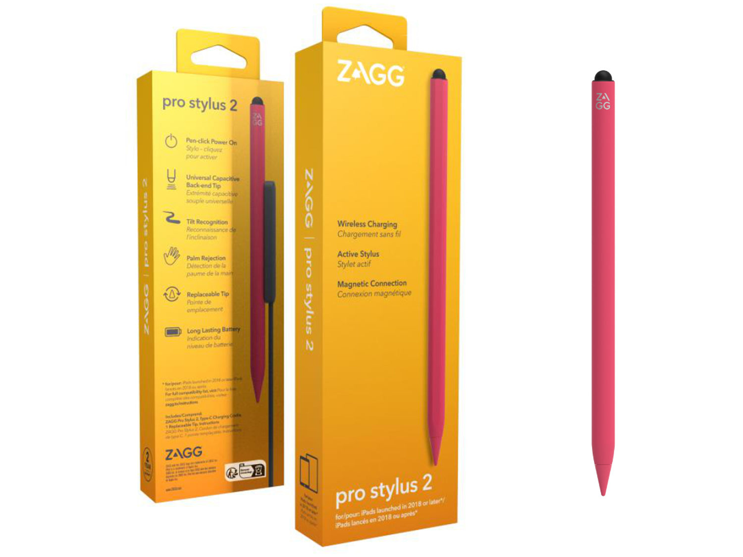 ZAGG Pro Stylus 2 Universal Stylus, Pink