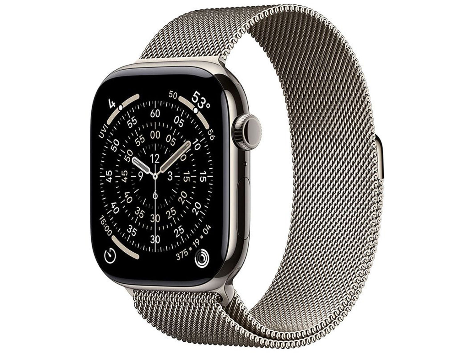 Apple Watch Series 11 GPS + Cellular 42mm Natural Titanium Case with Natural Milanese Loop