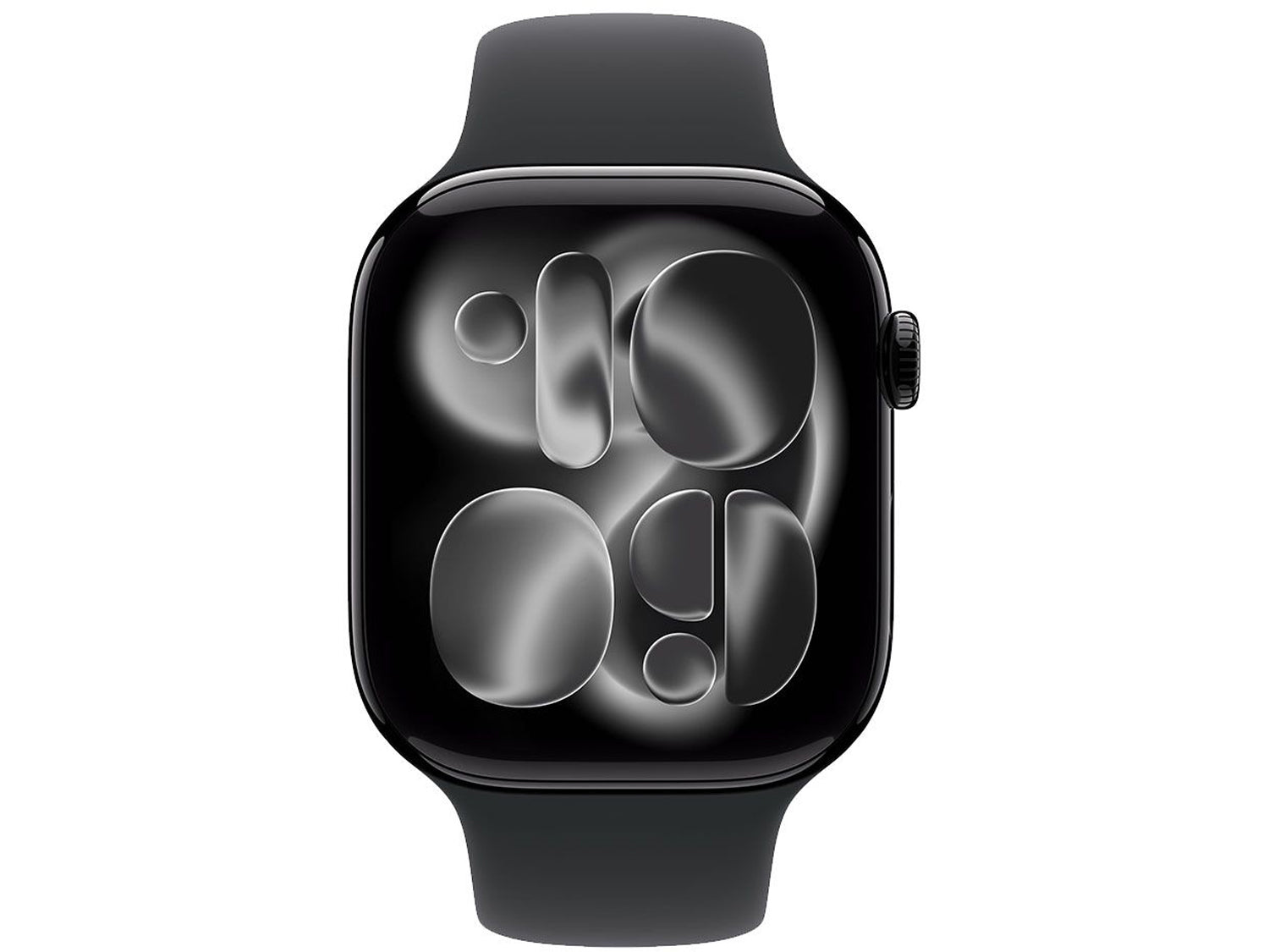 Apple Watch Series 11 GPS + Cellular 46mm Jet Black Aluminium Case with Black Sport Band - S/M