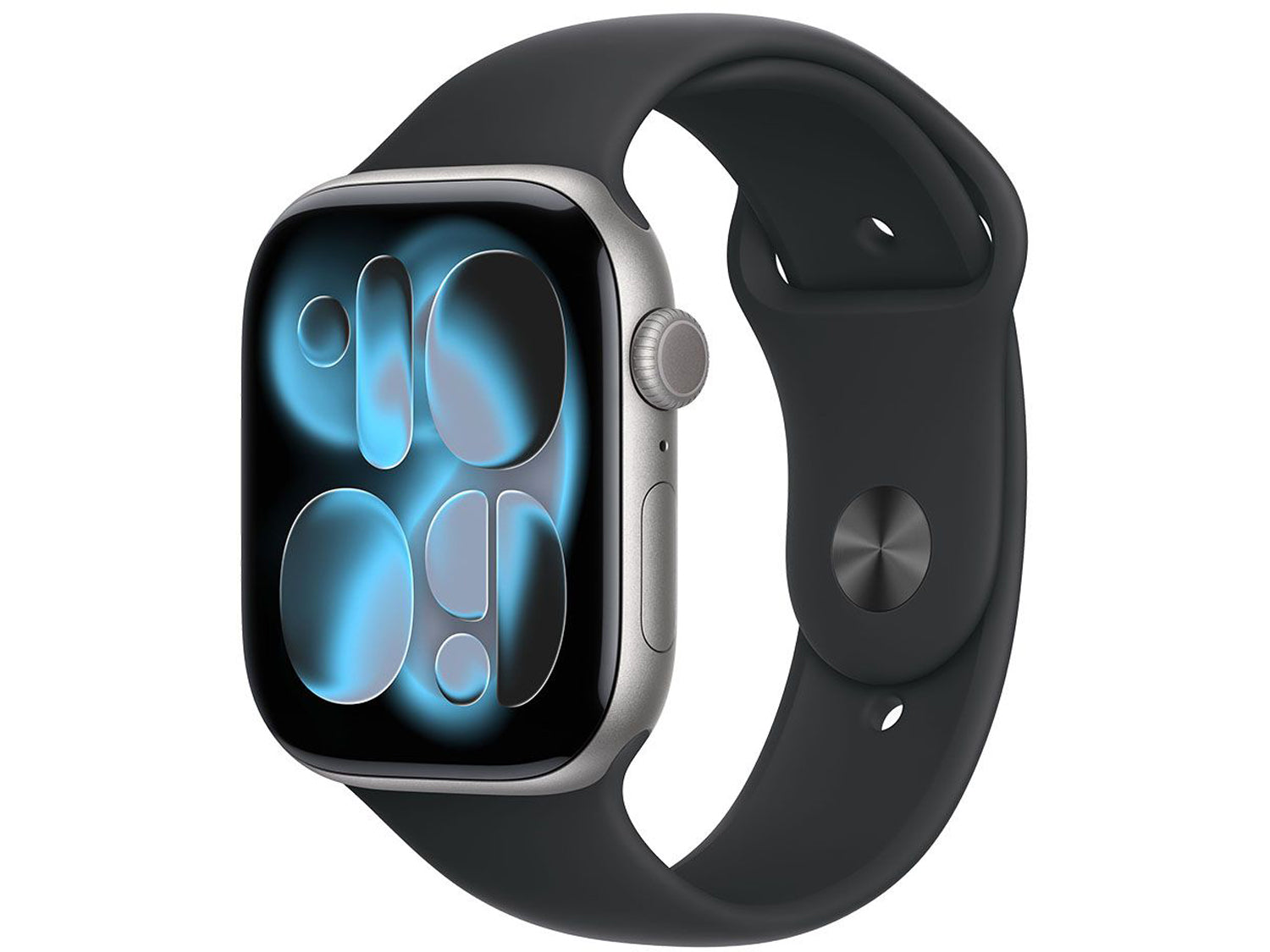 Apple Watch Series 11 GPS + Cellular 46mm Space Grey Aluminium Case with Black Sport Band - M/L