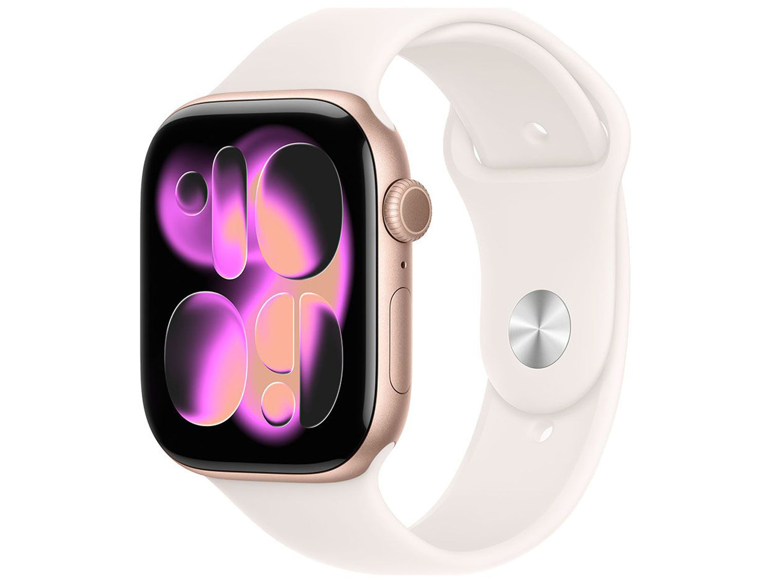 Apple Watch Series 11 GPS + Cellular 46mm Rose Gold Aluminium Case with Light Blush Sport Band - M/L