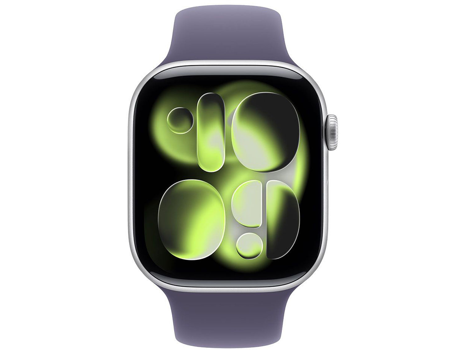 Apple Watch Series 11 GPS + Cellular 46mm Silver Aluminium Case with Purple Fog Sport Band - S/M
