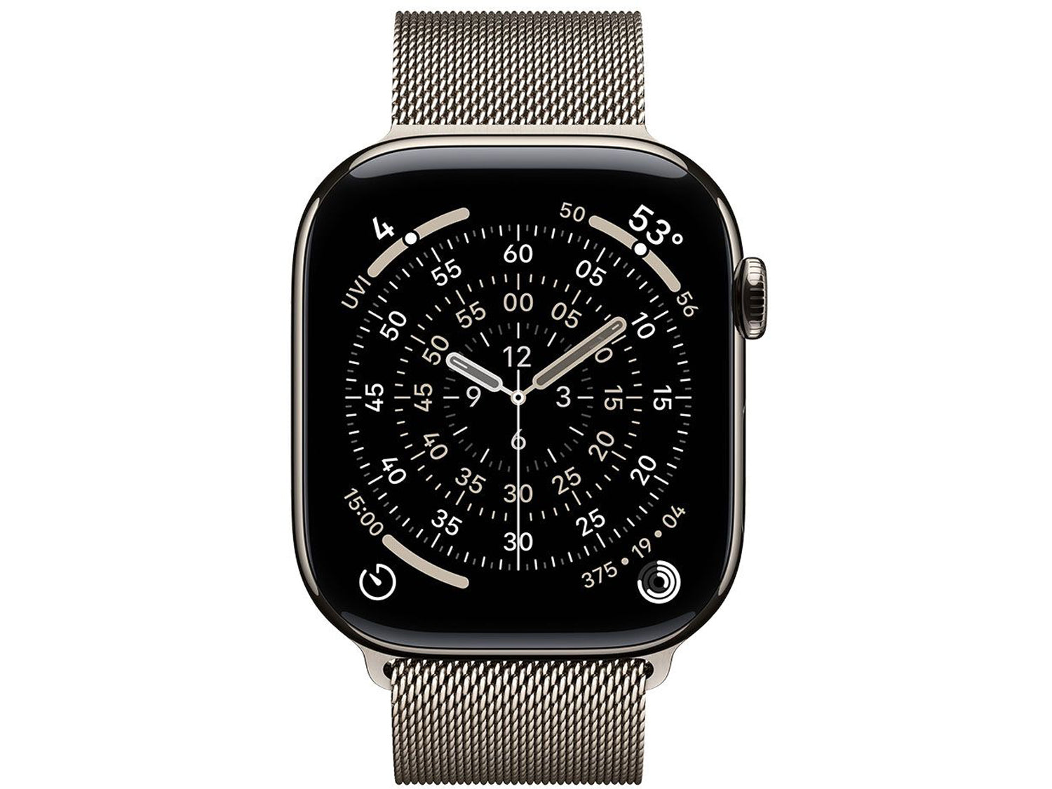 Apple Watch Series 11 GPS + Cellular 46mm Natural Titanium Case with Natural Milanese Loop - M/L