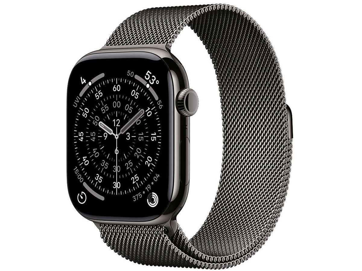 Apple Watch Series 11 GPS + Cellular 46mm Slate Titanium Case with Slate Milanese Loop - S/M