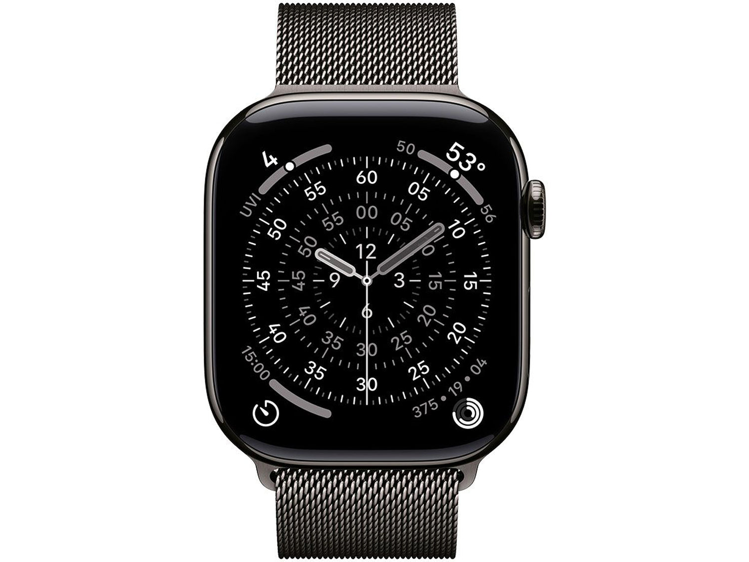 Apple Watch Series 11 GPS + Cellular 46mm Slate Titanium Case with Slate Milanese Loop - S/M