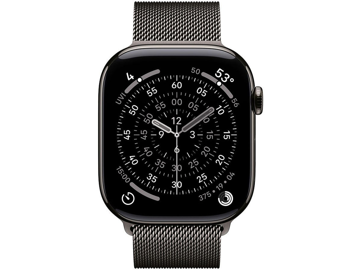 Apple Watch Series 11 GPS + Cellular 46mm Slate Titanium Case with Slate Milanese Loop - S/M