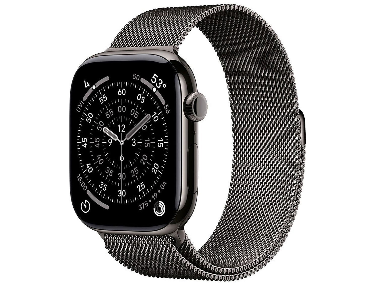 Apple Watch Series 11 GPS + Cellular 46mm Slate Titanium Case with Slate Milanese Loop - M/L