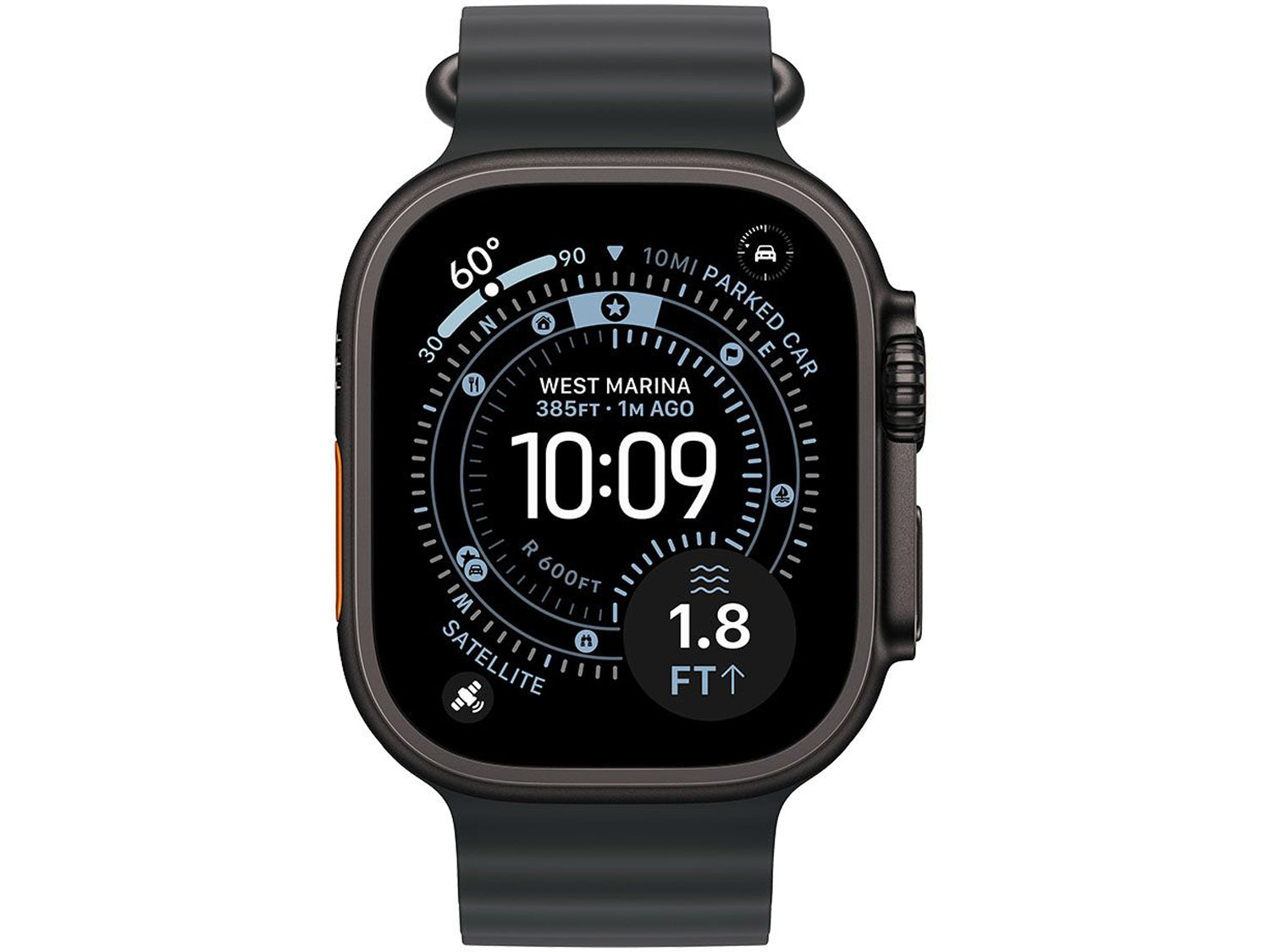 Apple Watch Ultra 3 Cellular 49mm Black Titanium Case with Black Ocean Band