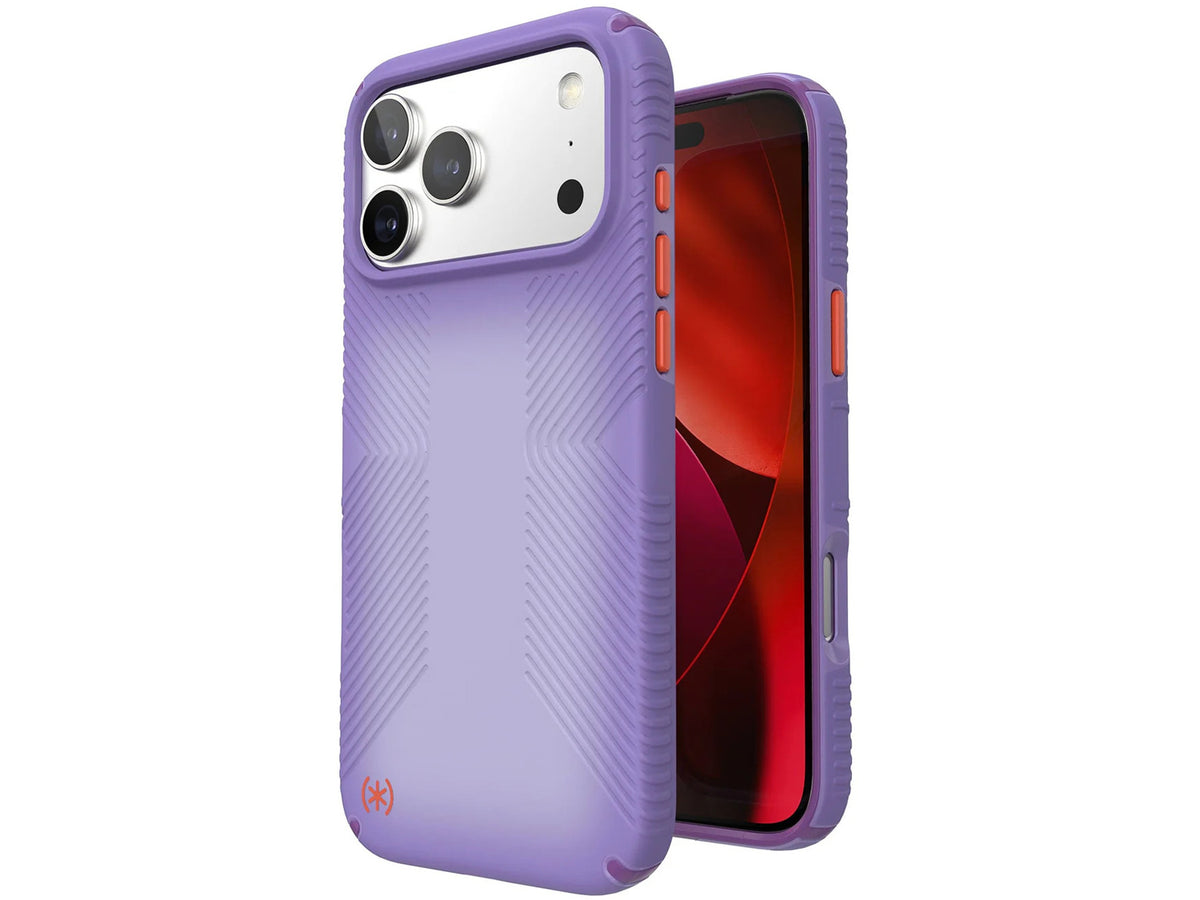 Speck Presidio Lux Grip MagSafe Apple iPhone 17 Pro Max Case, Purple Fade/Magic Purple/New Poppy
