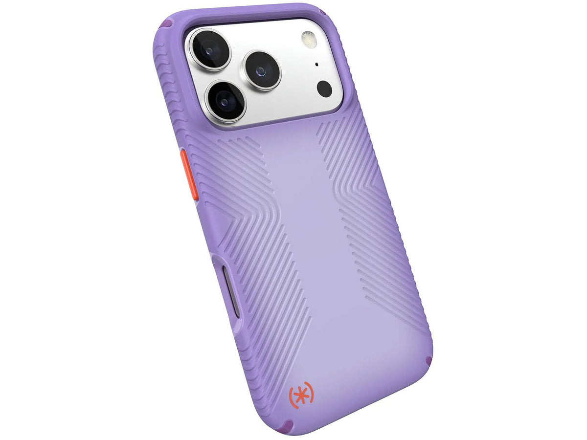 Speck Presidio Lux Grip MagSafe Apple iPhone 17 Pro Case, Purple Fade/Magic Purple/New Poppy