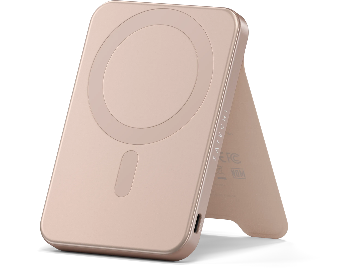 Satechi Qi2 5K Magnetic Power Bank with Stand - Desert Rose