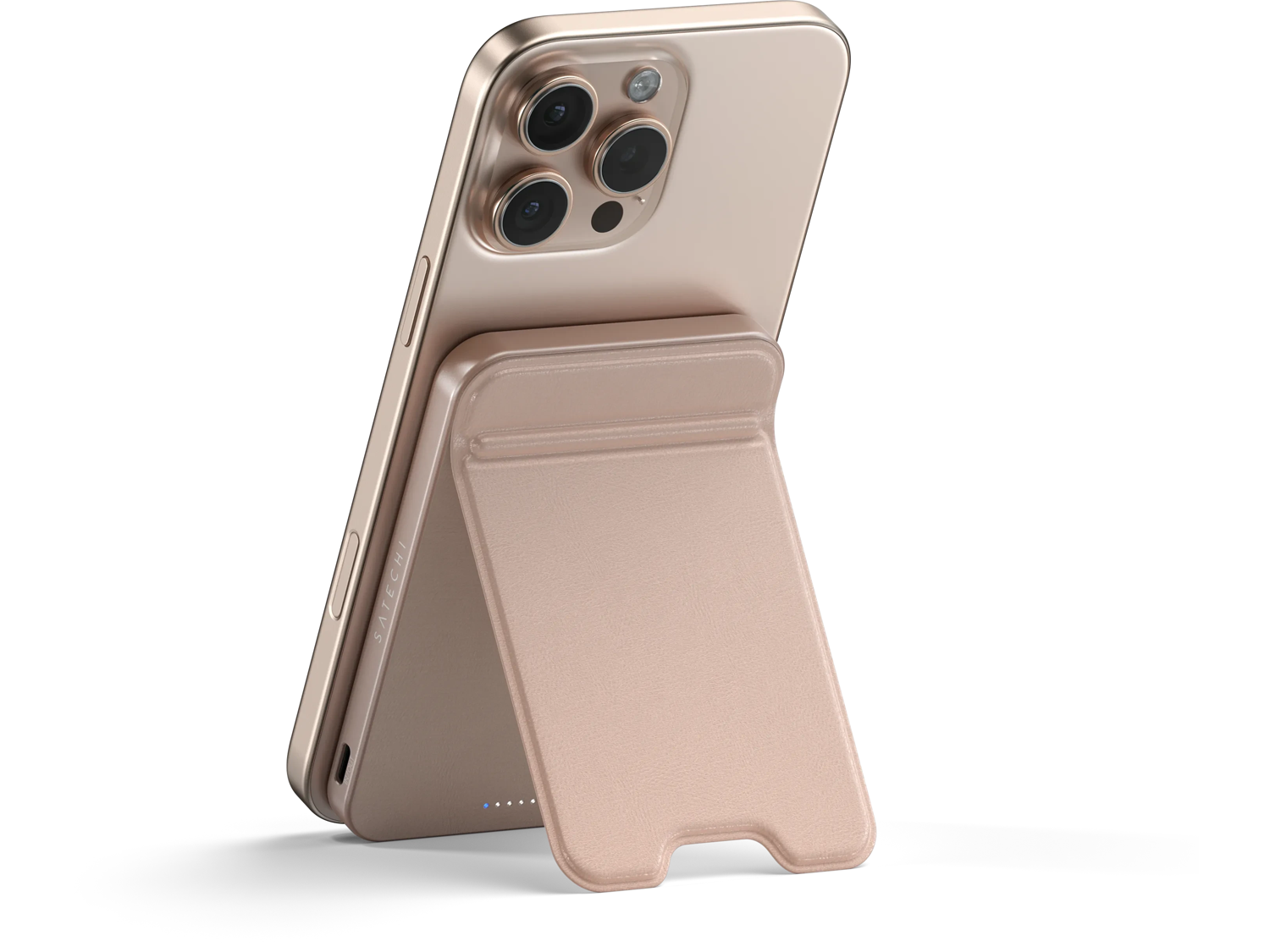 Satechi Qi2 5K Magnetic Power Bank with Stand - Desert Rose
