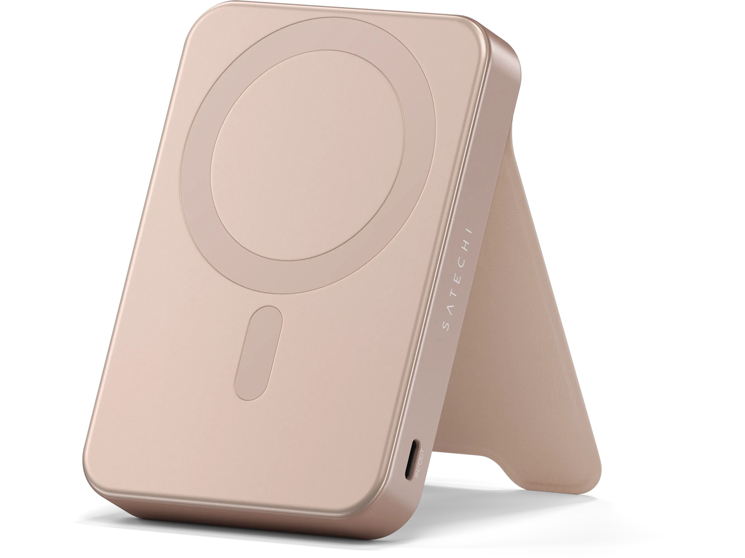 Satechi Qi2 10K Magnetic Power Bank with Stand - Desert Rose