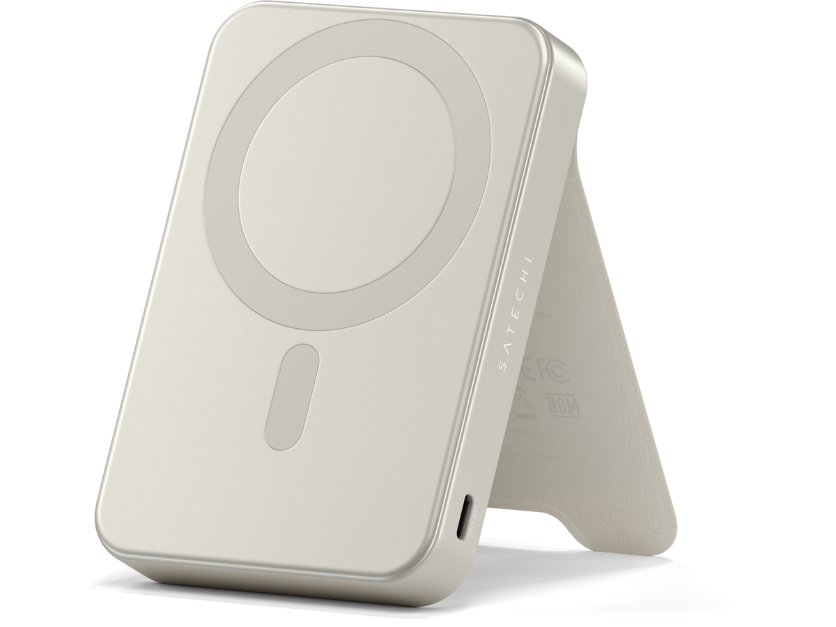 Satechi Qi2 10K Magnetic Power Bank with Stand - Sand