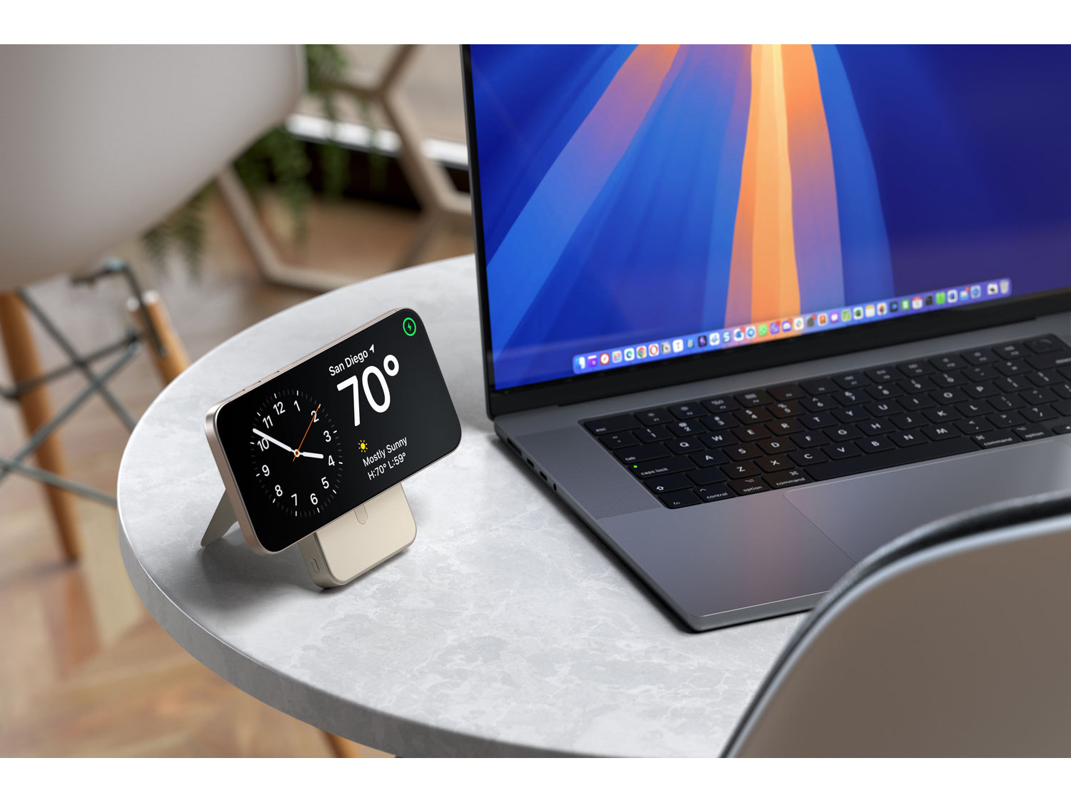 Satechi Qi2 10K Magnetic Power Bank with Stand - Sand