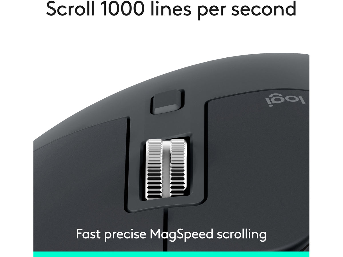 Logitech MX Master 3S Performance Wireless Mouse, GRAPHITE
