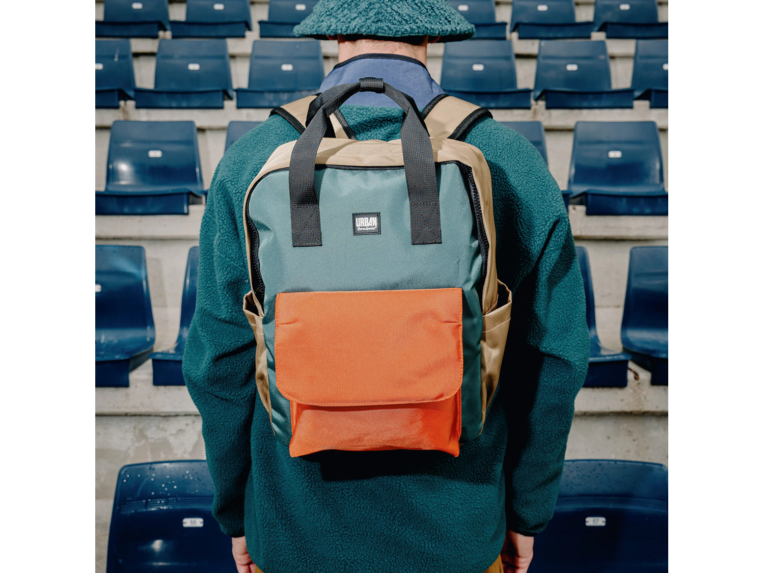 Bombata Urban Backpack Rio Senape-Blu Petrolio-Terracotta