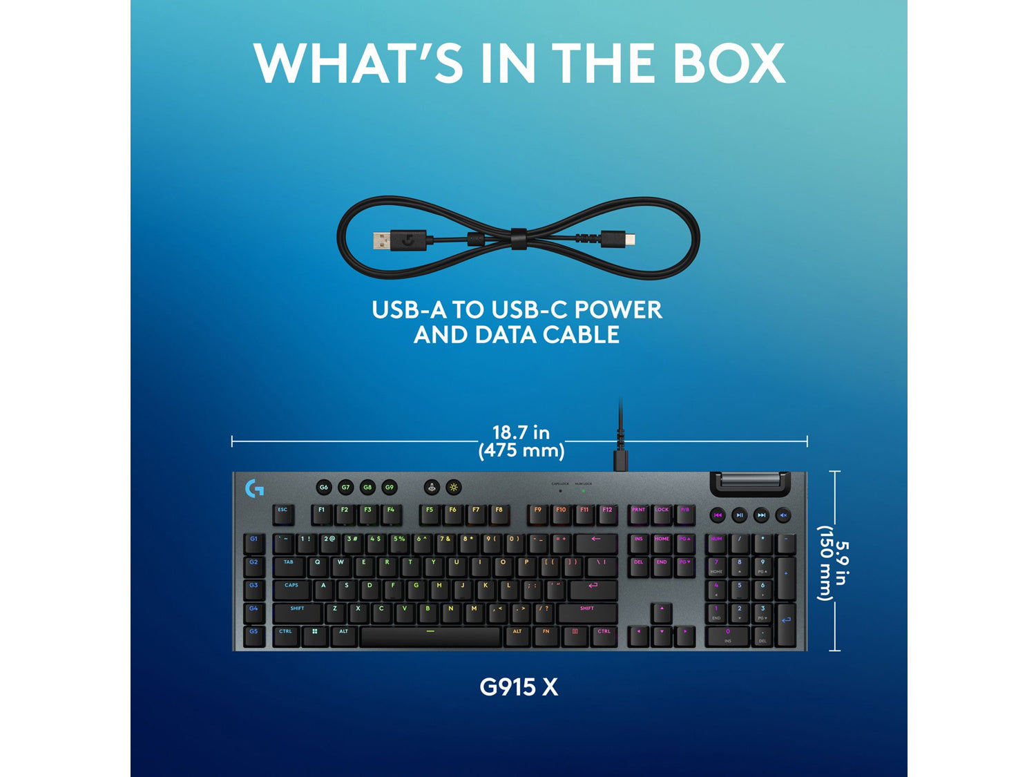 Logitech G915 X Tactile - Black - US INT`L