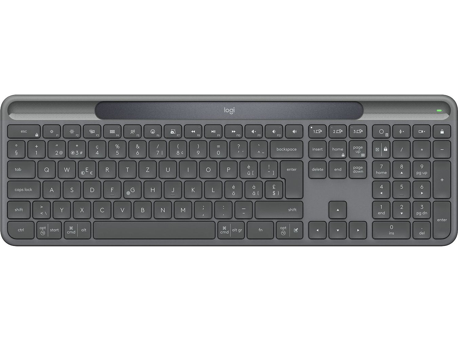 Logitech Signature Slim Solar+ K980 for Business, Graphite