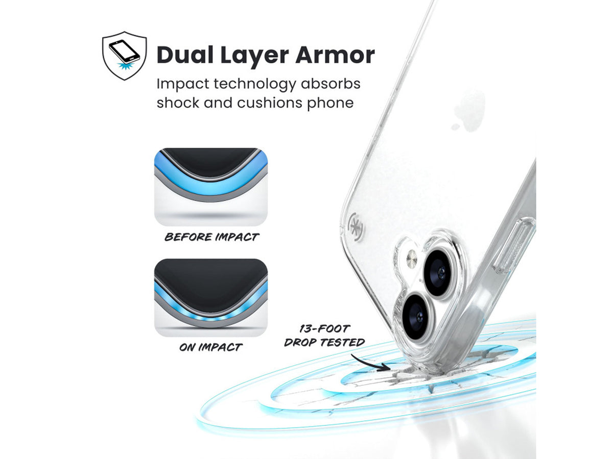 Speck iPhone 17 Presidio Perfect-Clear / Clear /Silver