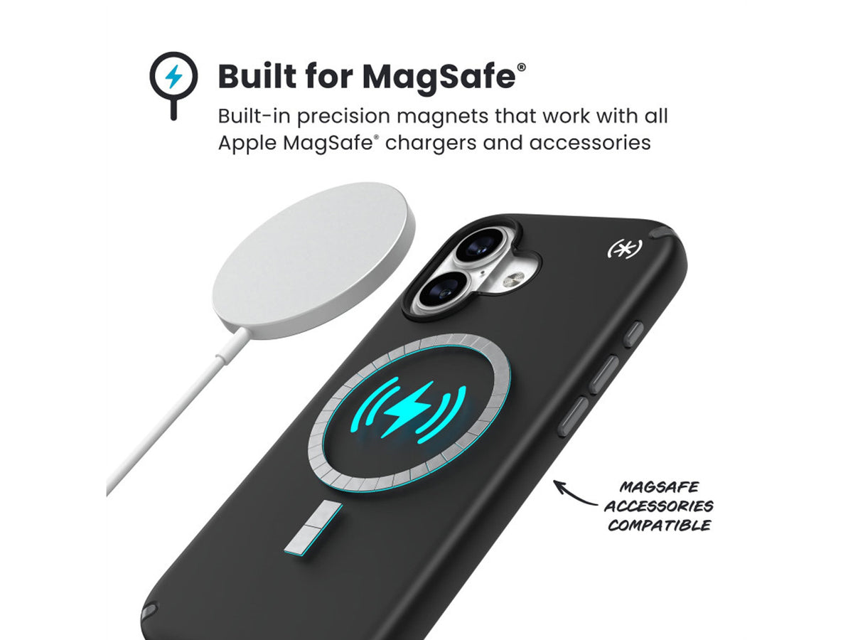 Speck iPhone 17 Presidio2 Pro, MagSafe, Black/Slate Grey