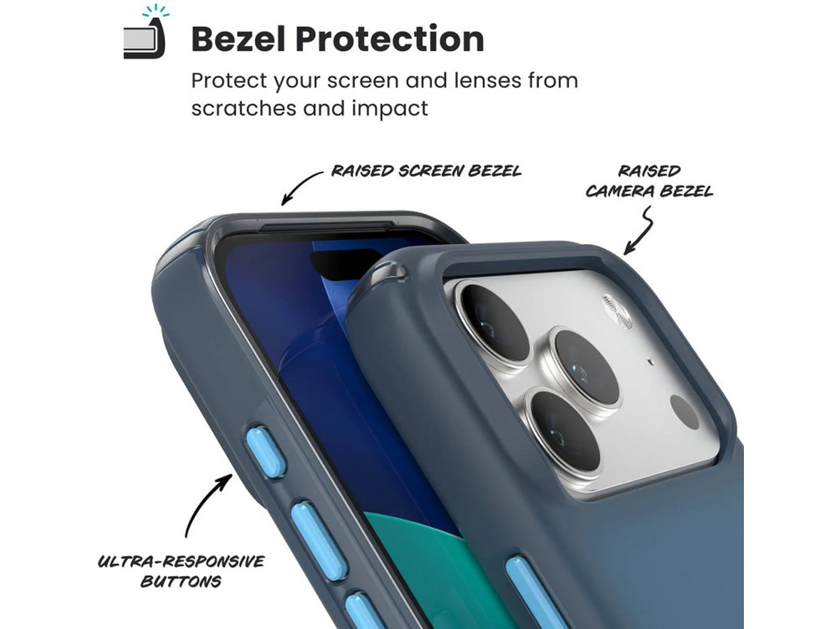 Speck iPhone 17 Pro Presidio LUX +MS Black Fade/Slate Grey/White