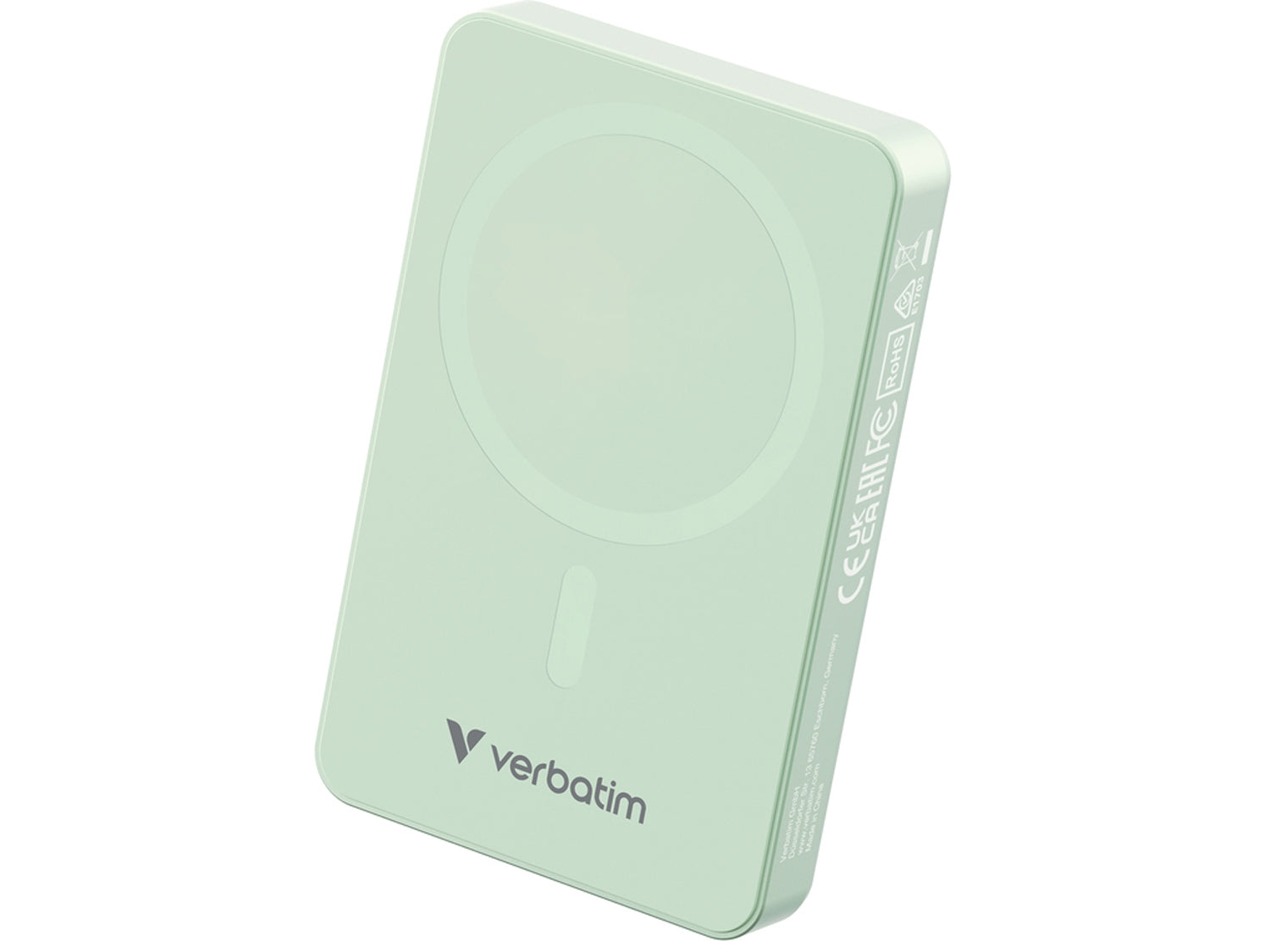 Verbatim Charge ‘n’ Go Essentials Power Bank Magnetic Wireless 10000 mAh, Green