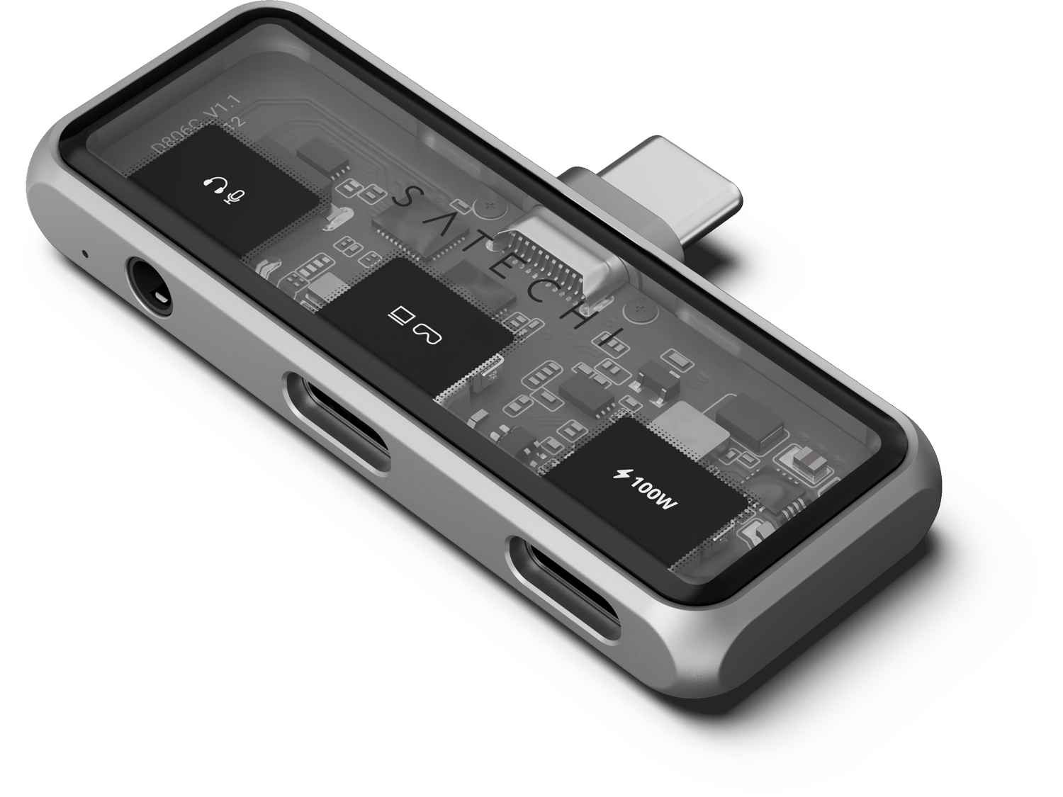 Satechi Mobile XR Hub with dual USB-C and Audio - Space Gray