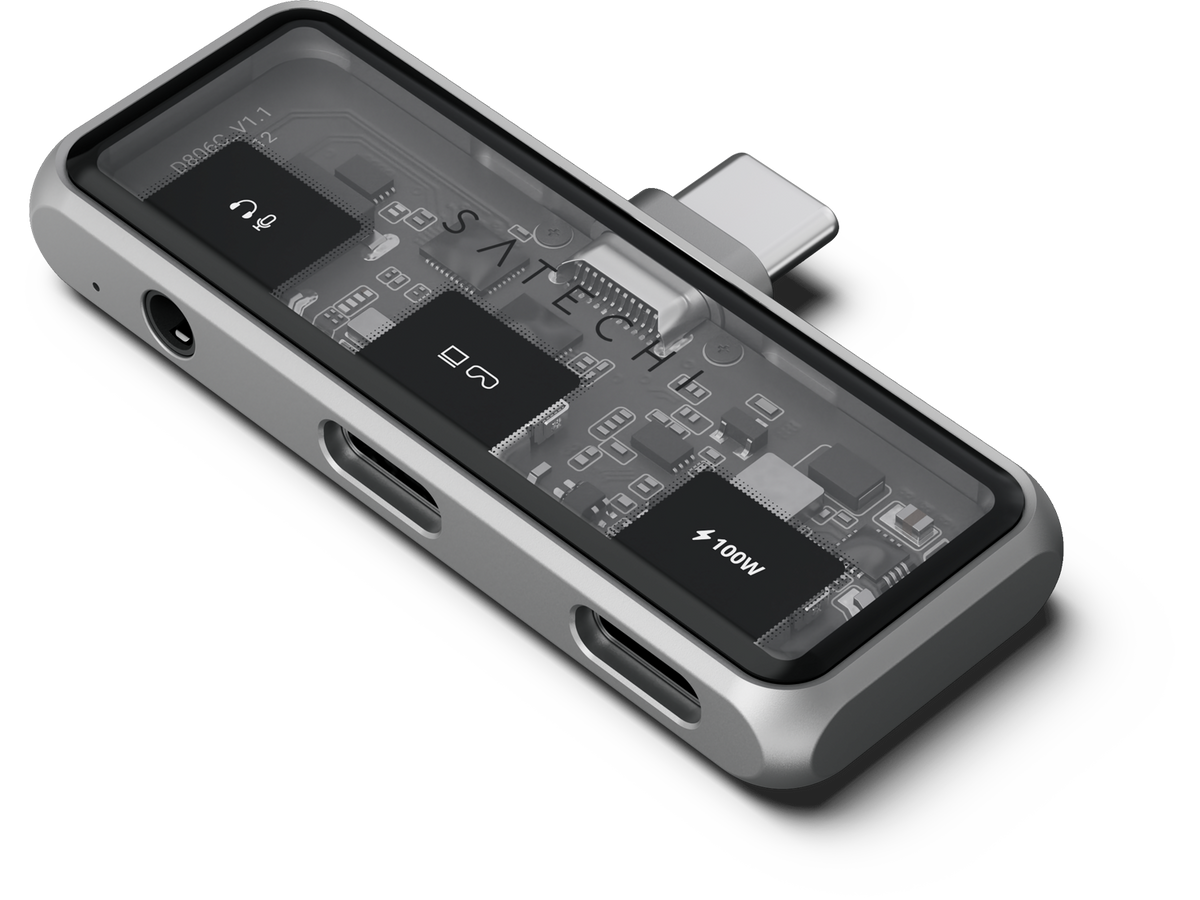 Satechi Mobile XR Hub with dual USB-C and Audio - Space Gray