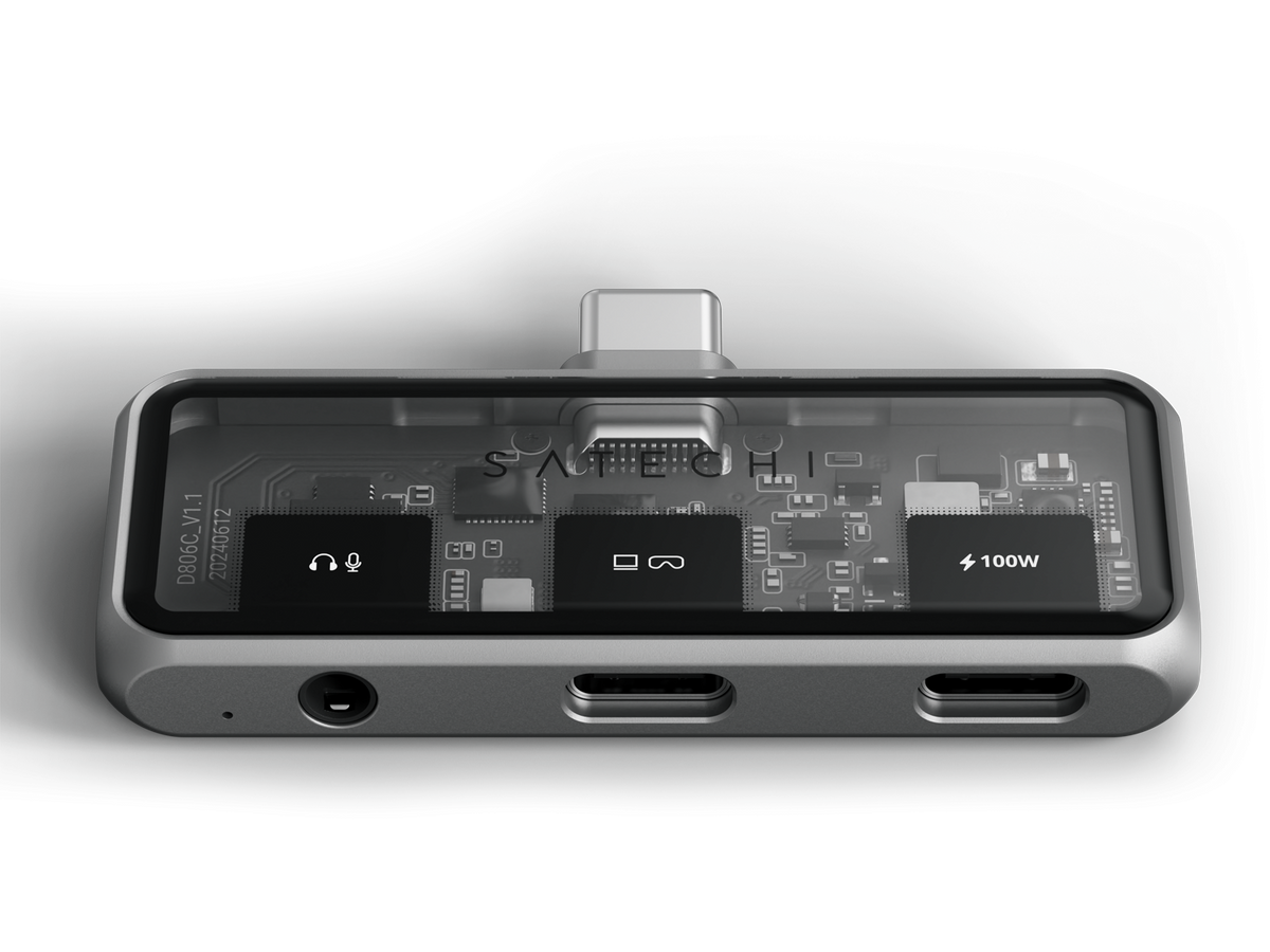 Satechi Mobile XR Hub with dual USB-C and Audio - Space Gray