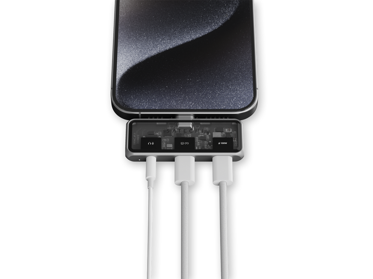 Satechi Mobile XR Hub with dual USB-C and Audio - Space Gray