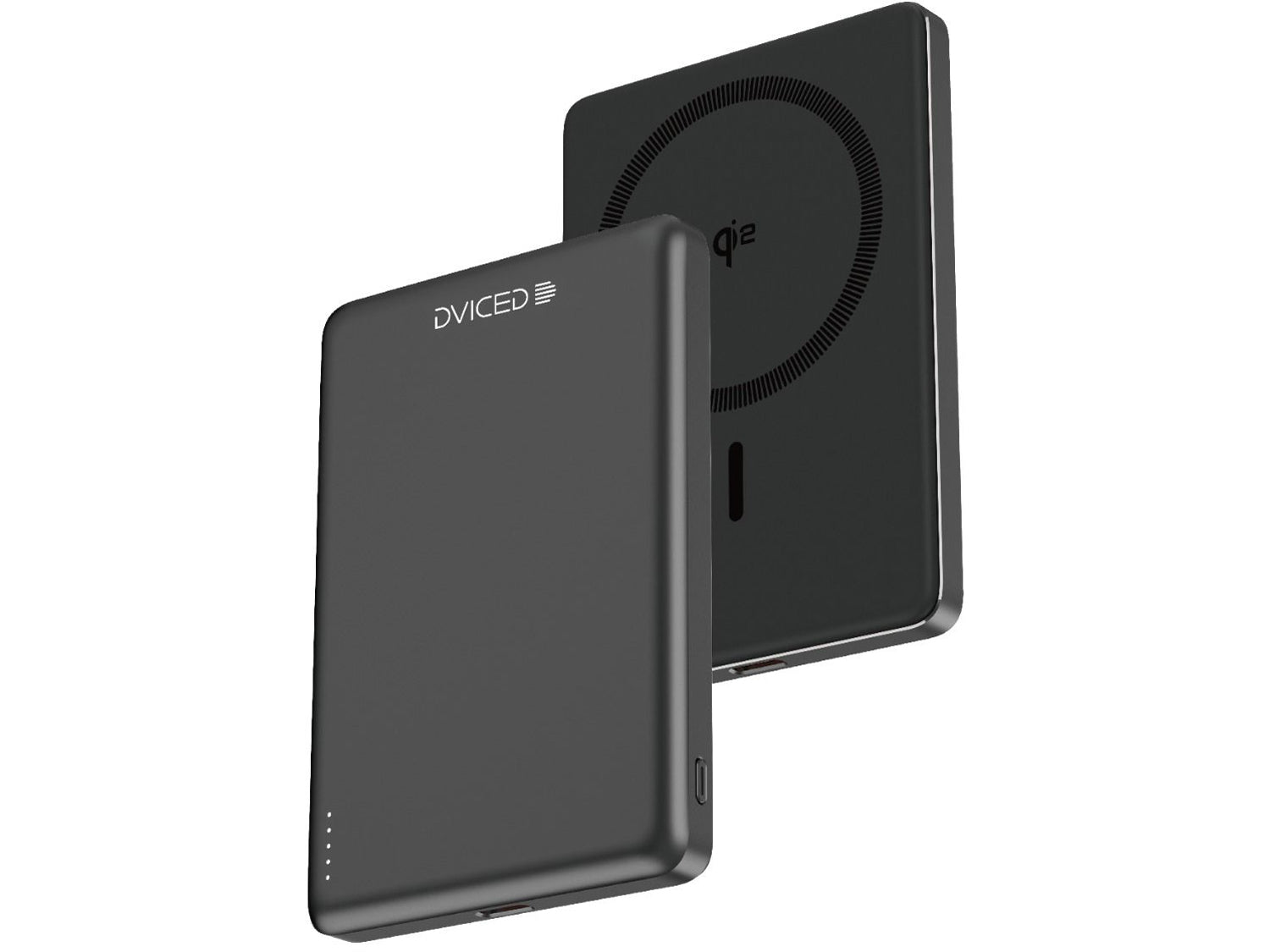 Dviced Qi2 Ultrathin MagSafe Power bank 5000mAh, Black