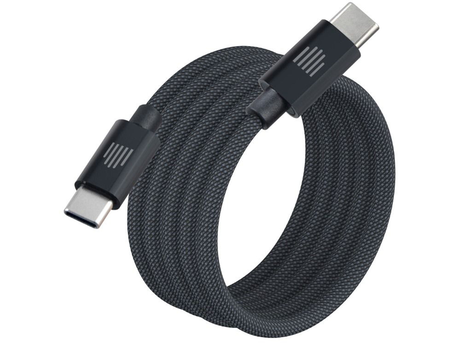 Dviced Magnetic Braided Cable USB-C to USB-C, 1.25m - Dark Grey