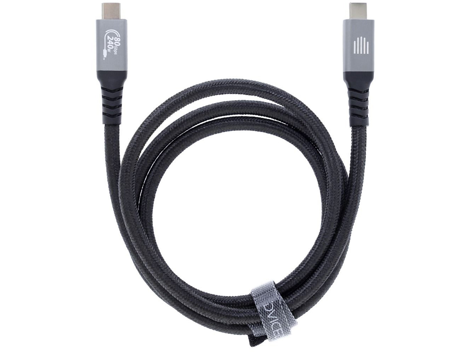 Dviced USB4 Braided Cable, 1m - Black