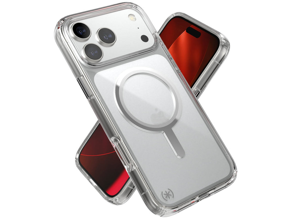 Speck iPhone 17 Pro Max, Presidio, Perfect Clear, MagSafe Silver