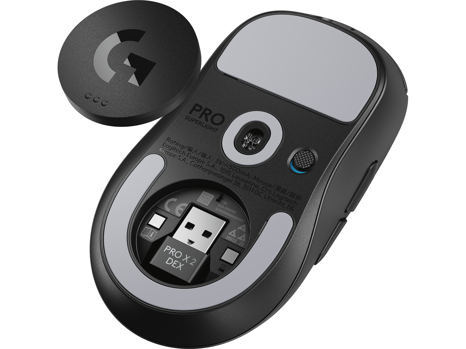 Logitech PRO X SUPERLIGHT 2 DEX, Black