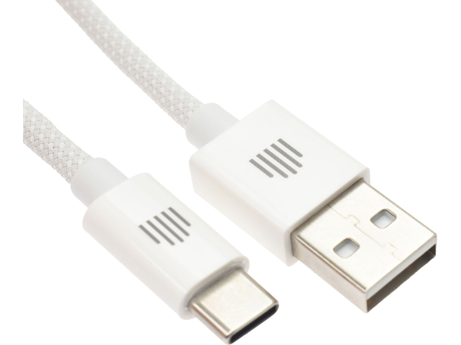 Dviced Cable USB-A to USB-C Nylon Textile 1,25m - White