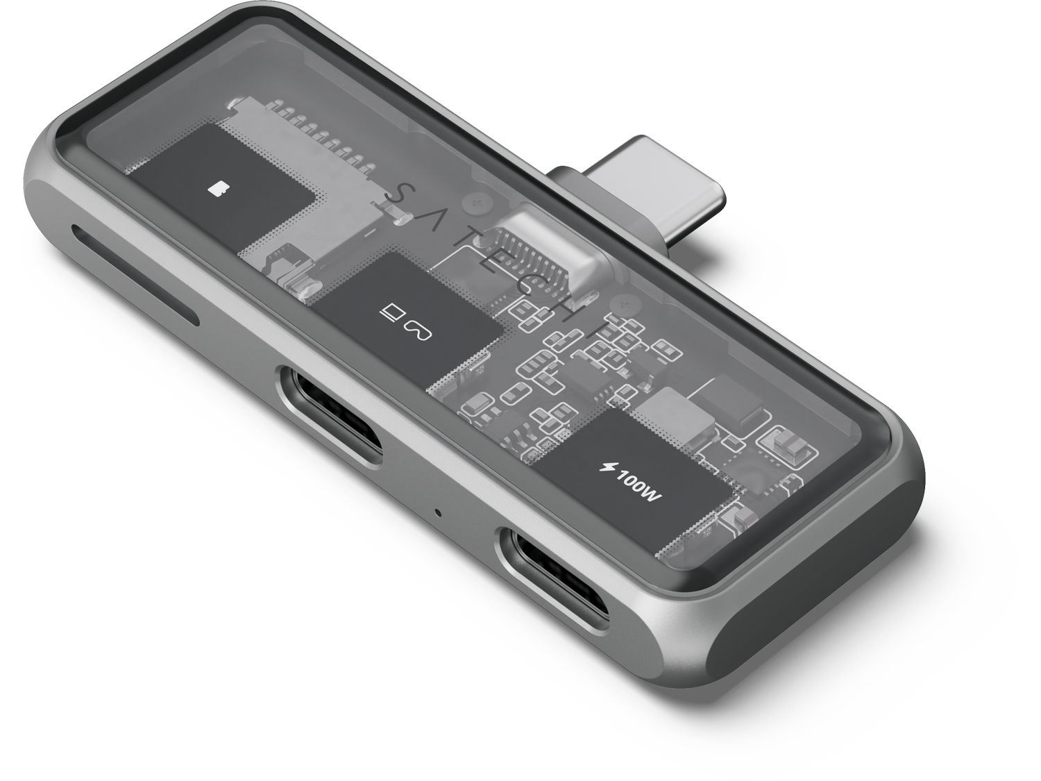 Satechi Mobile XR Hub with dual USB-C and microSD - Space Gray