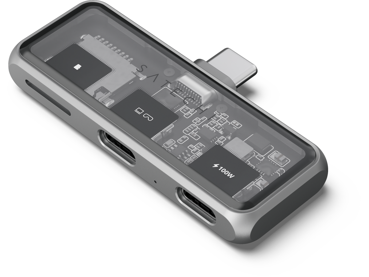 Satechi Mobile XR Hub with dual USB-C and microSD - Space Gray