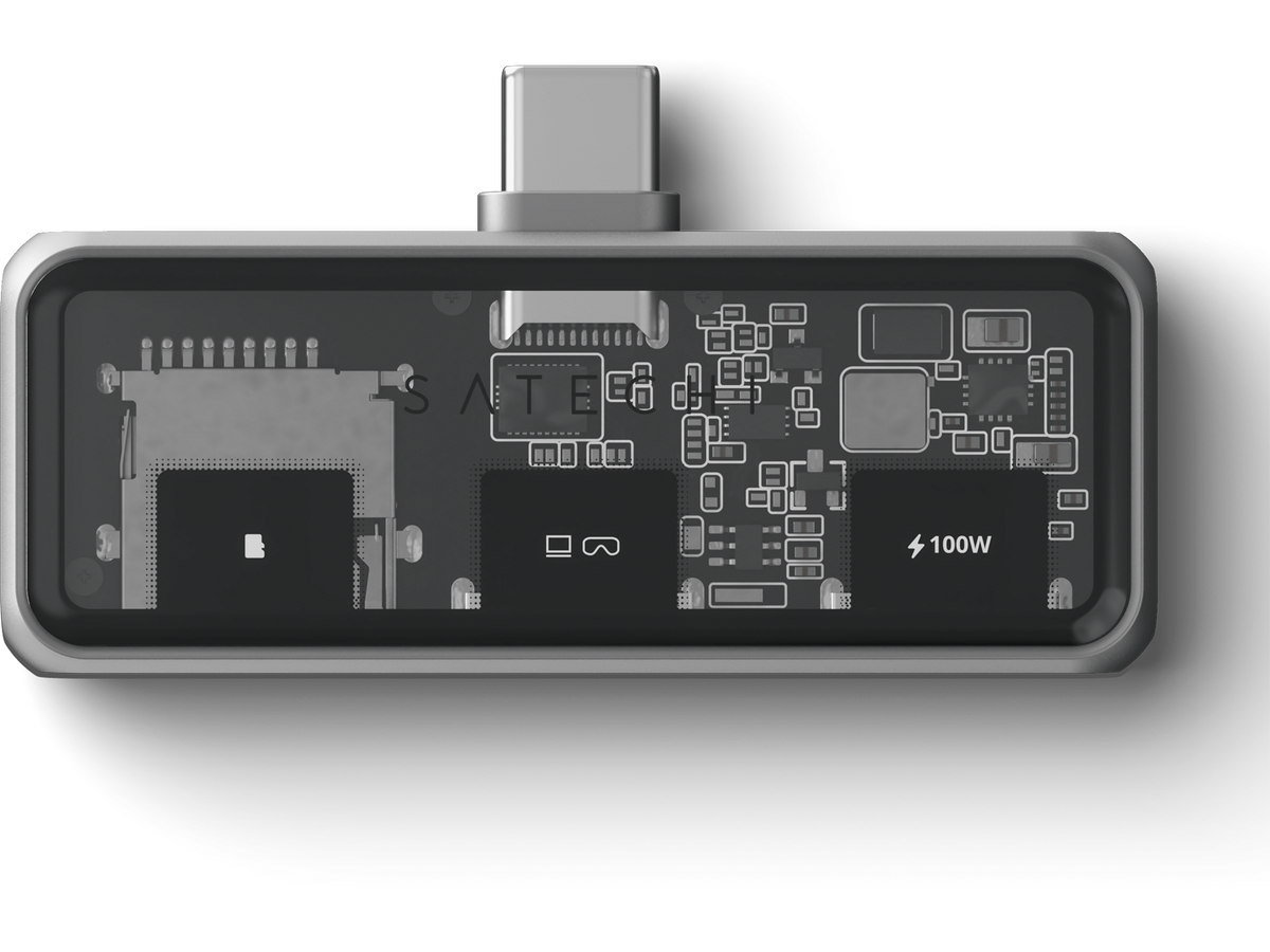 Satechi Mobile XR Hub with dual USB-C and microSD - Space Gray