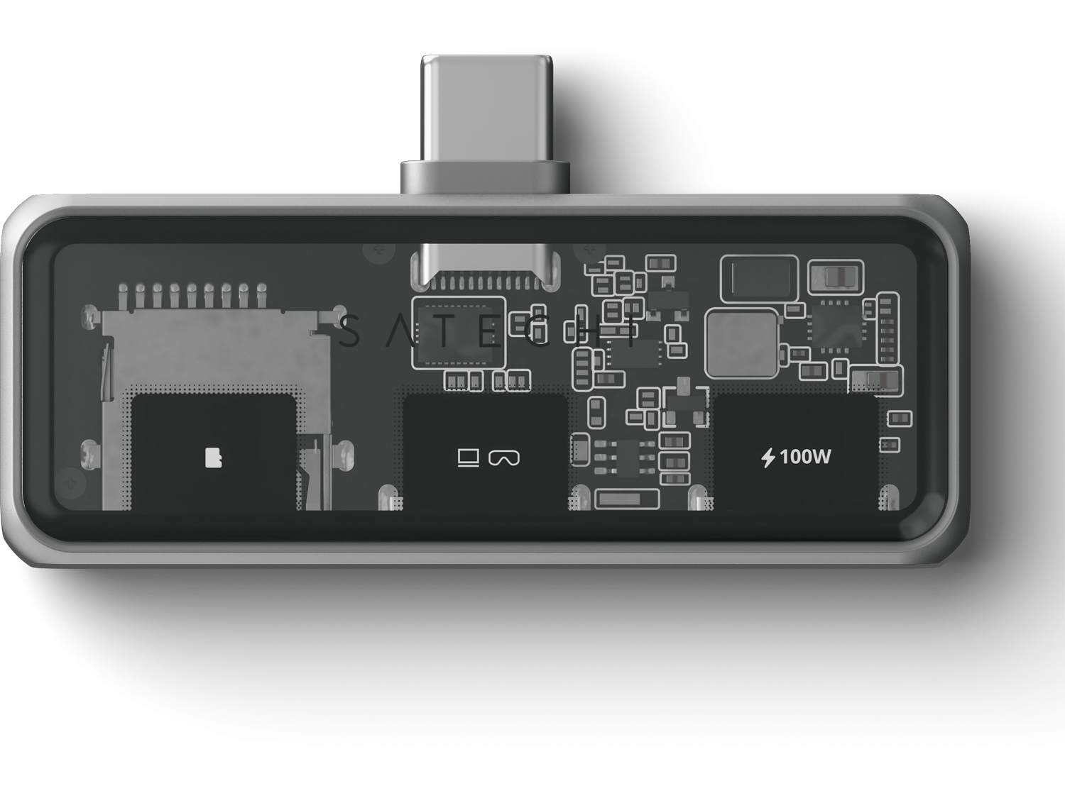 Satechi Mobile XR Hub with dual USB-C and microSD - Space Gray
