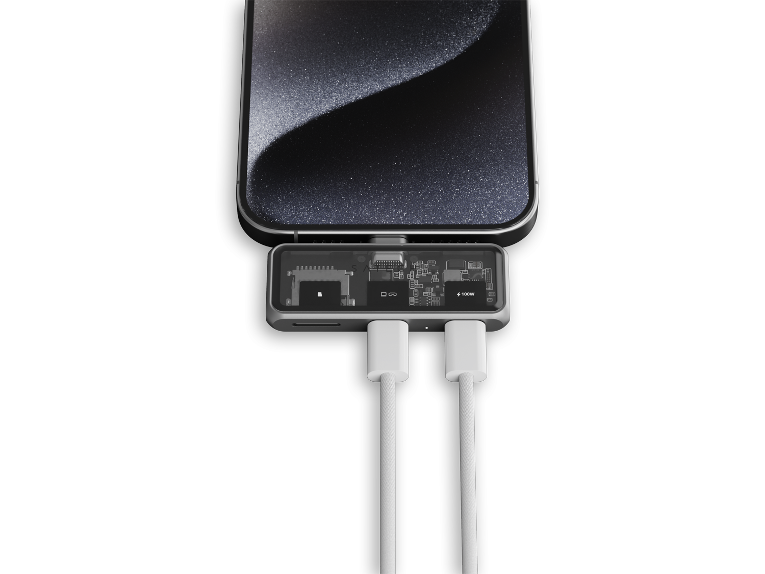 Satechi Mobile XR Hub with dual USB-C and microSD - Space Gray