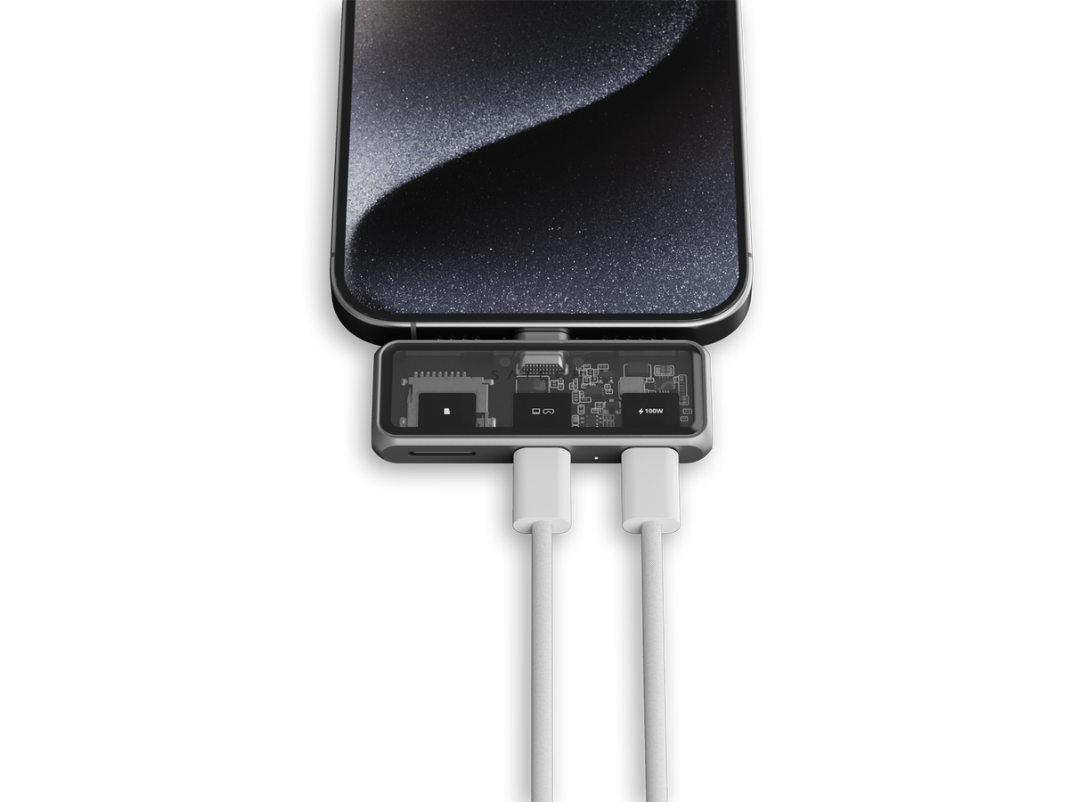 Satechi Mobile XR Hub with dual USB-C and microSD - Space Gray