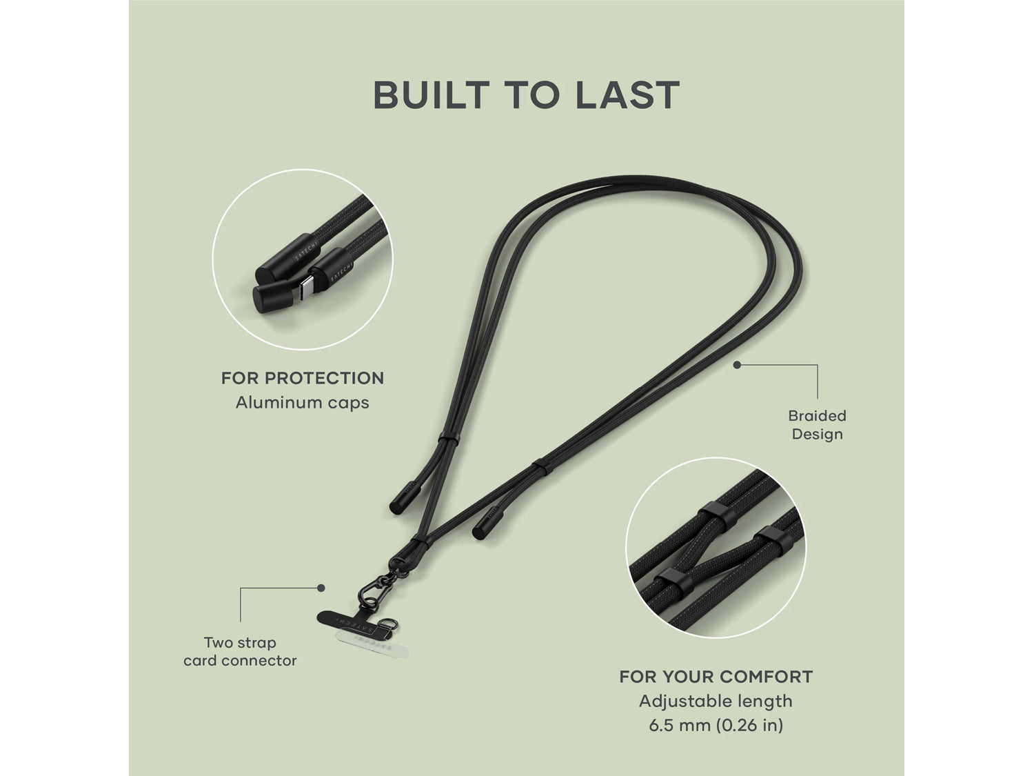 Satechi OntheGo™ USB-C Lanyard Cable, Black