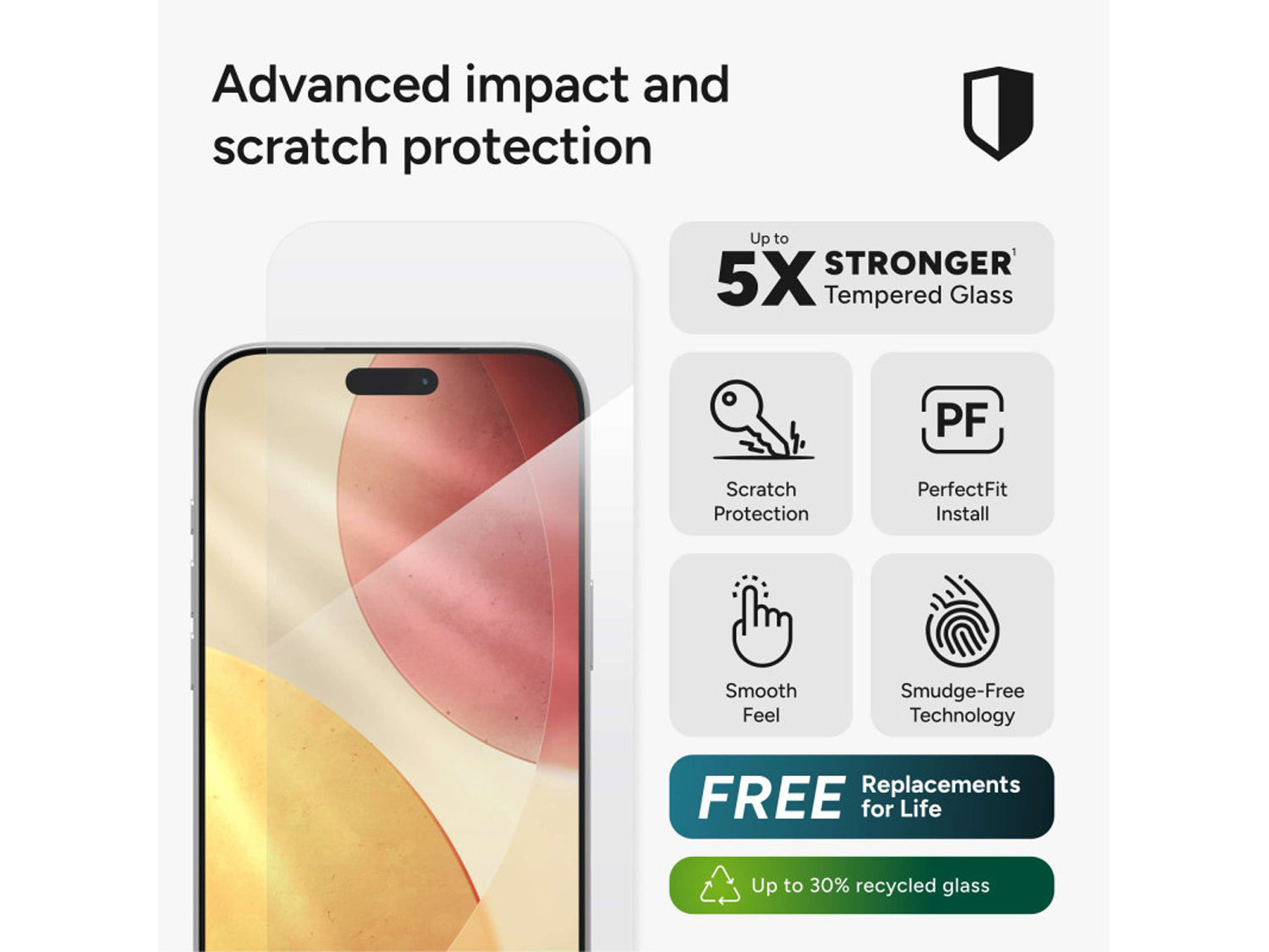 ZAGG InvisibleShield Glass Elite iPhone 17 Pro Max PLT Screen