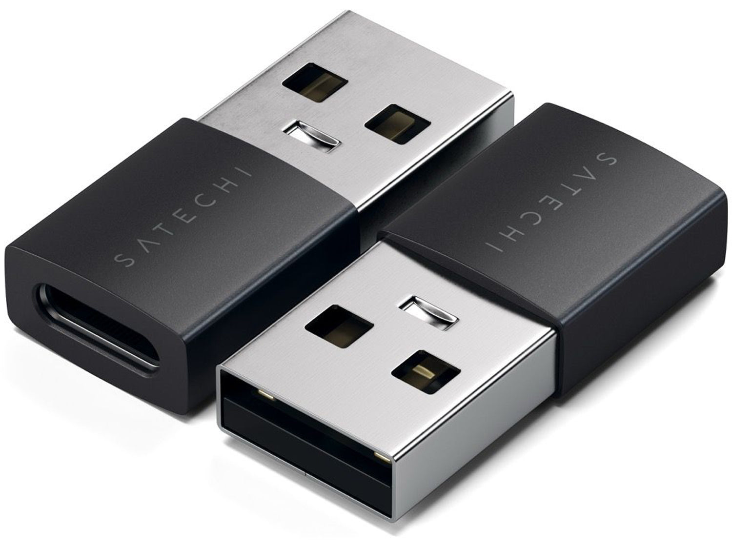 Satechi Aluminum 2x Type-A to Type-C Adapter - Space Black