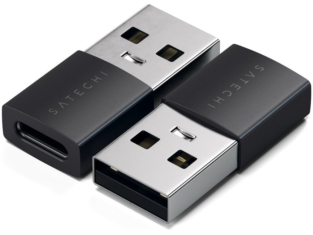 Satechi Aluminum 2x Type-A to Type-C Adapter - Space Black