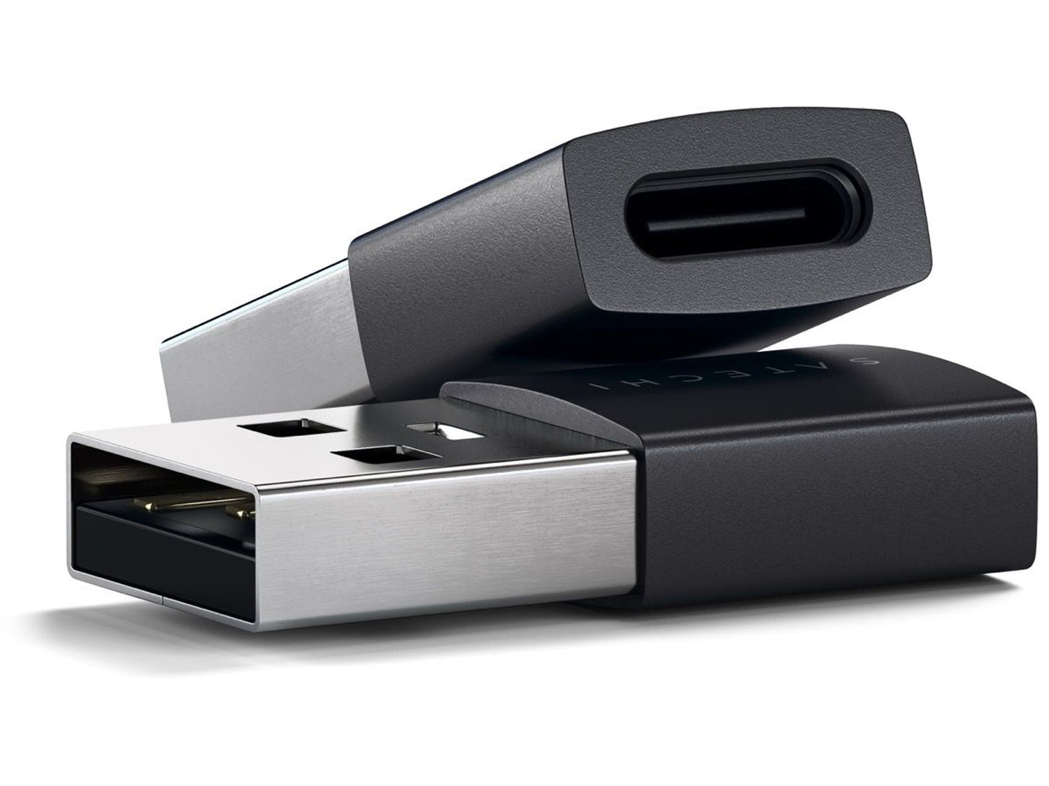 Satechi Aluminum 2x Type-A to Type-C Adapter - Space Black